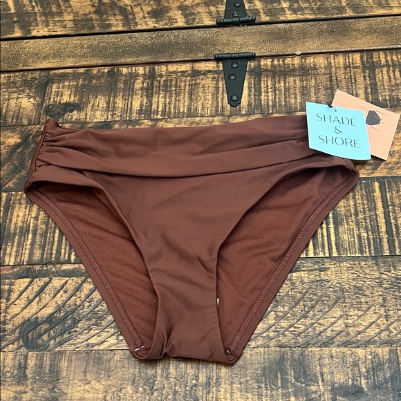 Brown Mid Rise Bikini Bottom - Picture 1 of 7